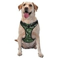 thumbnail image 1 of Lsque Green Snakeskin Dog Harness, No-Pull Pet Harness with 2 Leash Clips, Adjustable Soft Padded Dog Vest with Easy Control Handle for Large Dogs-, 1 of 9
