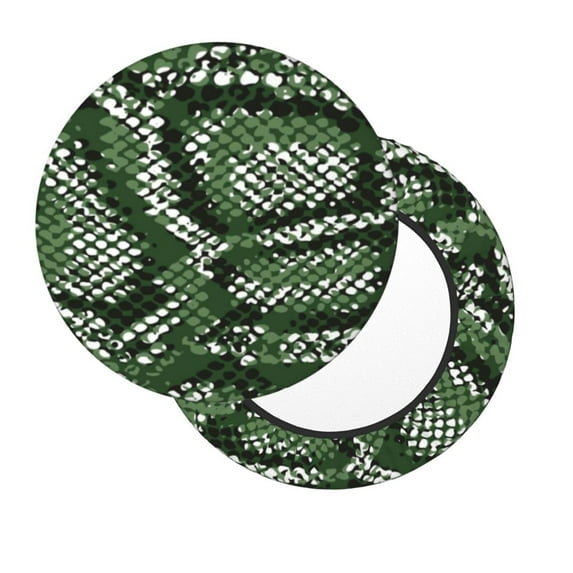 Lsque Green Snakeskin Round Bar chair cushion covers Velvet Fabric Premium Comfort Protects from Scratches and Stains for 14-17 Inch Chair- 12 inch