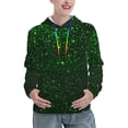 thumbnail image 1 of Lsque Green Sparkling Pattern Casual Women's Hoodie,Hooded Sweatshirt with Kangaroo Pocket,Pullover Hoodie with Eye-catching Drawstrings-X-Large, 1 of 7