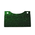 thumbnail image 1 of Lsque Green Sparkling Printed Long Tissue Box Cover Holder, Facial Paper Organizer Dispenser,Triangle with Bottom Belt, PVC Leather Decorative Organizer, 1 of 9