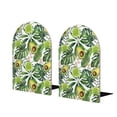 thumbnail image 1 of Lsque Green Tropical Printed Wood Bookends,Non-Skid Bookend for Shelves,Heavy Duty Support Bookends,Non-Slip Foam Pads for Office, Home, and Library,1 Pair, 1 of 8
