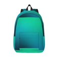 Lsque Green Turquoise Teal Pattern Canvas Daypack, Durable Backpack