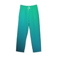 thumbnail image 1 of Lsque Green Turquoise Teal Print Men's Pajama Pants, Lounge Pant - Comfortable Home Wear,Elastic Waistband, Stylish Design-Large, 1 of 9