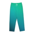 thumbnail image 1 of Lsque Green Turquoise Teal Print Women's Pajama Pants, Lounge Pant - Comfortable Home Wear,Elastic Waistband, Stylish Design-XX-Large, 1 of 9