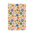 thumbnail image 1 of Lsque Groovy Daisy Flowers Premium Golf Towel - Ultra Absorbent and Quick Drying Microfiber Towel with Carabiner - Gift for Men -24" X 16", 1 of 8