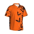thumbnail image 1 of Lsque Halloween Bats pattern Hawaiian Shirt for Men, Unisex Summer Beach Casual Short Sleeve Button Down Shirts-XX-Large, 1 of 9