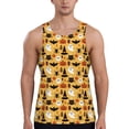thumbnail image 1 of Lsque Halloween Ghost Pumpkin Pattern Mens Tank Tops Muscle Athletic Quick Dry Sleeveless Workout Fitness T Shirts Beach Tank Top, Loose-fit Sleeveless Shirt for Men-Large, 1 of 7
