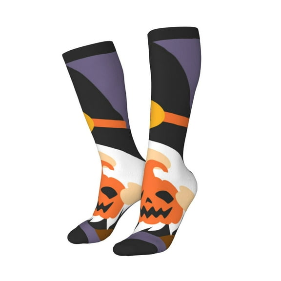 Lsque Halloween Gnomes Printed Crew Socks Men's Women's LightWeight Thin Casual Calf Socks ,Knee High Socks,Cotton Socks