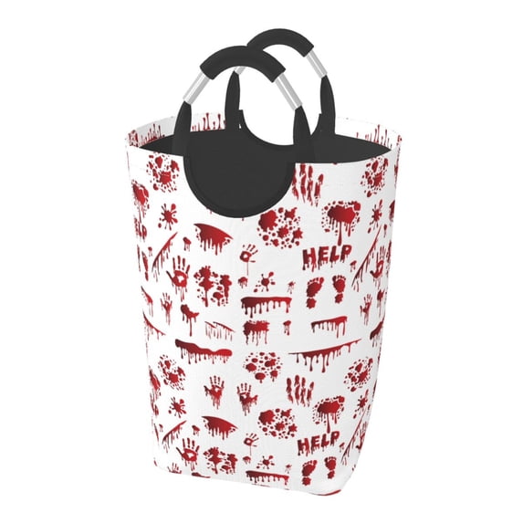 Lsque Halloween Laundry Basket, Laundry Hamper, Dirty Clothes Hamper for Laundry, Collapsible, Waterproof Laundry Baskets with Aluminum Handles for Laundry, Dorm, Family