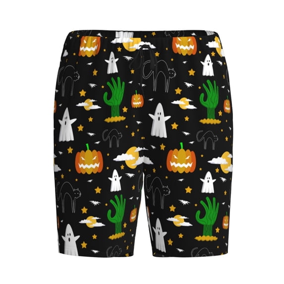 Lsque Halloween Mens Sleep Pajama Shorts,Short Pajama Pants, Cotton Ultra-Soft Knit-3X-Large