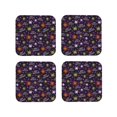 thumbnail image 1 of Lsque Halloween Pattern 4" Drink Coasters Set of 4, PVC Leather Absorbent Coasters, Table Coaster Set Decorative Coffee Cup Coasters Housewarming Gift -Square, 1 of 6