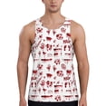 thumbnail image 1 of Lsque Halloween Pattern Mens Tank Tops Muscle Athletic Quick Dry Sleeveless Workout Fitness T Shirts Beach Tank Top, Loose-fit Sleeveless Shirt for Men-Large, 1 of 7