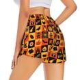 thumbnail image 1 of Lsque Halloween Printed Women's Running Shorts with Liner Pockets,Elastic Quick Dry Workout Athletic Gym Yoga Shorts,Womens High Waist Shorts-Medium, 1 of 9
