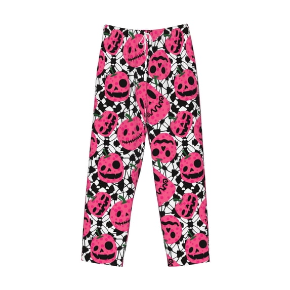 Lsque Halloween Pumpkins Print Men's Pajama Pants, Lounge Pant - Comfortable Home Wear,Elastic Waistband, Stylish Design-XX-Large