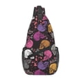 thumbnail image 1 of Lsque Halloween Skeleton Pattern Cross Chest Bag Diagonally – Premium Durable Front Chest Sling with Adjustable Padded Strap, High-Capacity Storage, 1 of 8