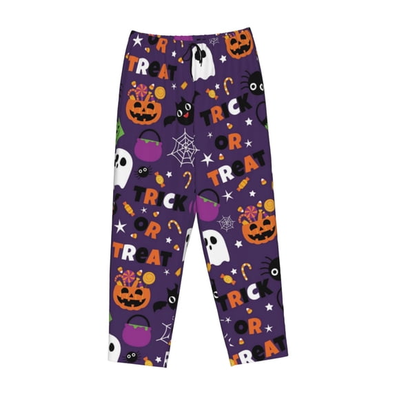 Lsque Halloween Sweet Candy Print Women's Pajama Pants, Lounge Pant - Comfortable Home Wear,Elastic Waistband, Stylish Design-X-Large