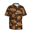 thumbnail image 1 of Lsque Halloween4 pattern Hawaiian Shirt for Men, Unisex Summer Beach Casual Short Sleeve Button Down Shirts-Small, 1 of 9