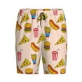 thumbnail image 1 of Lsque Hamburger Pizza Coke Mens Sleep Pajama Shorts,Short Pajama Pants, Cotton Ultra-Soft Knit-Large, 1 of 9