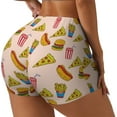 thumbnail image 1 of Lsque Hamburger Pizza Coke Pattern High Waisted Biker Shorts for Women-Tummy Control Fitness Athletic Workout Running Yoga Gym Shorts,Moisture-Wicking-XX-Large, 1 of 9