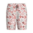 thumbnail image 1 of Lsque Hand Drawn Hearts Mens Sleep Pajama Shorts,Short Pajama Pants, Cotton Ultra-Soft Knit-4X-Large, 1 of 9