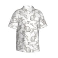 thumbnail image 1 of Lsque Hand Drawn Rabbit pattern Hawaiian Shirt for Men, Unisex Summer Beach Casual Short Sleeve Button Down Shirts-Medium, 1 of 9