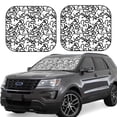 thumbnail image 1 of Lsque Hand Drawn Snake 2 PCS Windshield Sun Shade | CarFoldable Window Covers | Car Accessories Reflect UV for Universal Cars SUV Truck | Small, 1 of 7