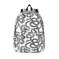 thumbnail image 1 of Lsque Hand Drawn Snake Pattern Canvas Daypack, Durable Backpack, High-quality Versatile Backpack,Vintage Compact Backpack-Medium, 1 of 6