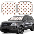 thumbnail image 1 of Lsque Hand Drawn Strawberry 2 PCS Windshield Sun Shade | CarFoldable Window Covers | Car Accessories Reflect UV for Universal Cars SUV Truck | Large, 1 of 7