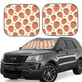 thumbnail image 1 of Lsque Hand Drawn Strawberry 2 PCS Windshield Sun Shade | CarFoldable Window Covers | Car Accessories Reflect UV for Universal Cars SUV Truck | Large, 1 of 7