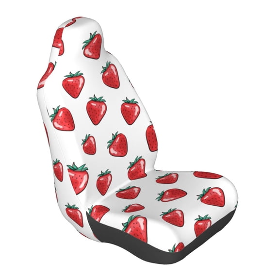Lsque Hand Drawn Strawberry Pattern Car Seat Covers for Front Seats , Waterproof Seat Covers for Cars, Sporty Front Seat Covers,Car Seat Cover Protector Front Seats