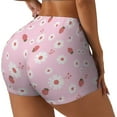 thumbnail image 1 of Lsque Hand Drawn Strawberry Pattern High Waisted Biker Shorts for Women-Tummy Control Fitness Athletic Workout Running Yoga Gym Shorts,Moisture-Wicking-Large, 1 of 9