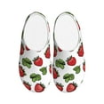 thumbnail image 1 of Lsque Hand Drawn Strawberry Pattern Womens Comfort Cotton on Scuff With Memory Foam and Anti-skid Sole Slipper-40/41, 1 of 7
