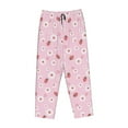 thumbnail image 1 of Lsque Hand Drawn Strawberry Print Women's Pajama Pants, Lounge Pant - Comfortable Home Wear,Elastic Waistband, Stylish Design-Large, 1 of 9