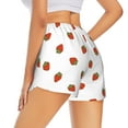 thumbnail image 1 of Lsque Hand Drawn Strawberry Printed Women's Running Shorts with Liner Pockets,Elastic Quick Dry Workout Athletic Gym Yoga Shorts,Womens High Waist Shorts-Large, 1 of 9