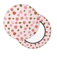 thumbnail image 1 of Lsque Hand Drawn Strawberry Round Bar chair cushion covers Velvet Fabric Premium Comfort Protects from Scratches and Stains for 14-17 Inch Chair- 14 inch, 1 of 7