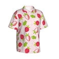 thumbnail image 1 of Lsque Hand Drawn Strawberry pattern Hawaiian Shirt for Men, Unisex Summer Beach Casual Short Sleeve Button Down Shirts-Small, 1 of 9