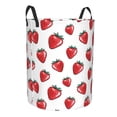 thumbnail image 1 of Lsque Hand Drawn Strawberry pattern Laundry Hamper Basket, Tall Woven Rope Hamper Basket for Clothes, Lightweight Storage Basket, Collapsible Waterproof-Medium, 1 of 8