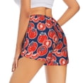 thumbnail image 1 of Lsque Hand Drawn Tomatoes Printed Women's Running Shorts with Liner Pockets,Elastic Quick Dry Workout Athletic Gym Yoga Shorts,Womens High Waist Shorts-Large, 1 of 9