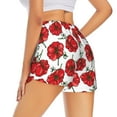 thumbnail image 1 of Lsque Hand Drawn Tomatoes Printed Women's Running Shorts with Liner Pockets,Elastic Quick Dry Workout Athletic Gym Yoga Shorts,Womens High Waist Shorts-Small, 1 of 9