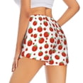 thumbnail image 1 of Lsque Hand Drawn Tomatoes Printed Women's Running Shorts with Liner Pockets,Elastic Quick Dry Workout Athletic Gym Yoga Shorts,Womens High Waist Shorts-X-Large, 1 of 9
