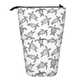 thumbnail image 1 of Lsque Hand Drawn Turtle Pattern Telescopic Pencil Bag Pen Holder Stationery Case, Stand-up Retractable Transformer Bag Organizer, 1 of 6