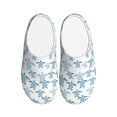 thumbnail image 1 of Lsque Hand Drawn Turtle Pattern Womens Comfort Cotton on Scuff With Memory Foam and Anti-skid Sole Slipper-42/43, 1 of 7