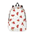 thumbnail image 1 of Lsque Hand Drawn Watermelon Pattern Canvas Daypack, Durable Backpack, High-quality Versatile Backpack,Vintage Compact Backpack-Small, 1 of 6