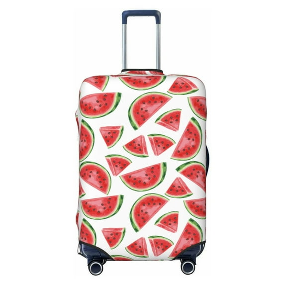 Lsque Hand Drawn Watermelon Printed Luggage Cover, Travel Luggage Protector,Scratch and Dirt Resistant, Fits 18-32 Inch Luggage - Large