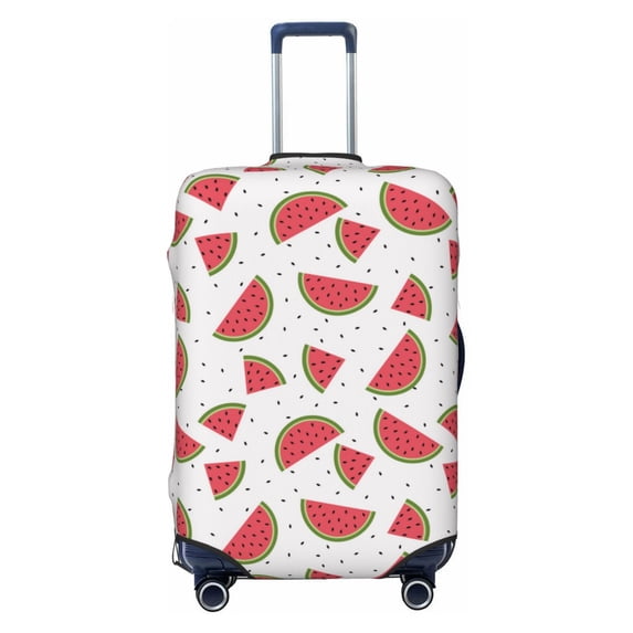 Lsque Hand Drawn Watermelon Printed Luggage Cover, Travel Luggage Protector,Scratch and Dirt Resistant, Fits 18-32 Inch Luggage - Small