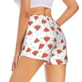 thumbnail image 1 of Lsque Hand Drawn Watermelon Printed Women's Running Shorts with Liner Pockets,Elastic Quick Dry Workout Athletic Gym Yoga Shorts,Womens High Waist Shorts-Small, 1 of 9
