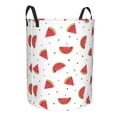 thumbnail image 1 of Lsque Hand Drawn Watermelon pattern Laundry Hamper Basket, Tall Woven Rope Hamper Basket for Clothes, Lightweight Storage Basket, Collapsible Waterproof-Medium, 1 of 8