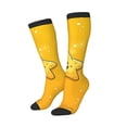 thumbnail image 1 of Lsque Happy Cartoon Star Printed Crew Socks Men's Women's LightWeight Thin Casual Calf Socks ,Knee High Socks,Cotton Socks, 1 of 9