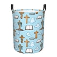 thumbnail image 1 of Lsque Happy Easte Pattern Laundry Hamper Basket, Tall Woven Rope Hamper Basket for Clothes, Lightweight Storage Basket, Collapsible Waterproof-Medium, 1 of 6