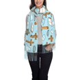 thumbnail image 1 of Lsque Happy Easte Pattern Women's Traditional Scarf Wrap Tassel Shawl Fringes Neck Head Shawl Retro Scarf, 1 of 8